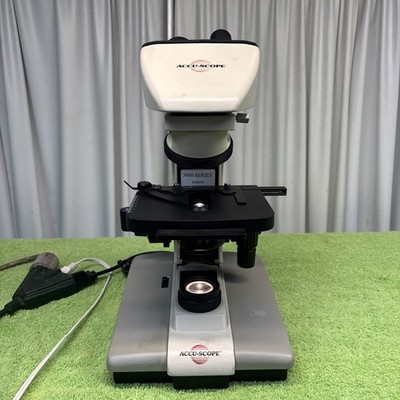 Accu-Scope 3000 Series Microscope W/ 4 Objectives XY stage condenser 1.25