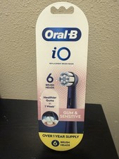 Oral B iO Gum Sensitive Replacement Brush Heads 6 Count Black NEW SEALED