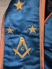 Antique MASONIC SASH Silk Ribbons Bullion SCOTTISH RITES Stars Exc Cond 76x4.75" — photo 6