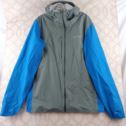 Norrona Bitihorn Dri1 Windbreaker Jacket Mens Extra Large Blue Full Zip Hooded