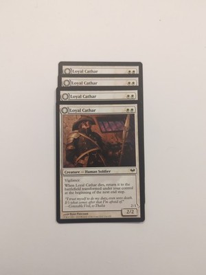 (4) Loyal Cathar *PLAYSET* Dark Ascension Regular NM MTG