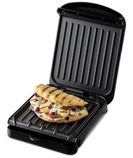George Foreman Small Fit Grill Griddle Hot Plate and Toastie Maker Machine Black