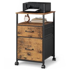 DEVAISE 2 Drawer Mobile File Cabinet, Fabric Vertical Filing Cabinet