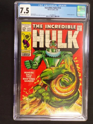 THE INCREDIBLE HULK #113 MARVEL COMICS MAR 1969 CGC UNIVERSAL GRADED 7.5