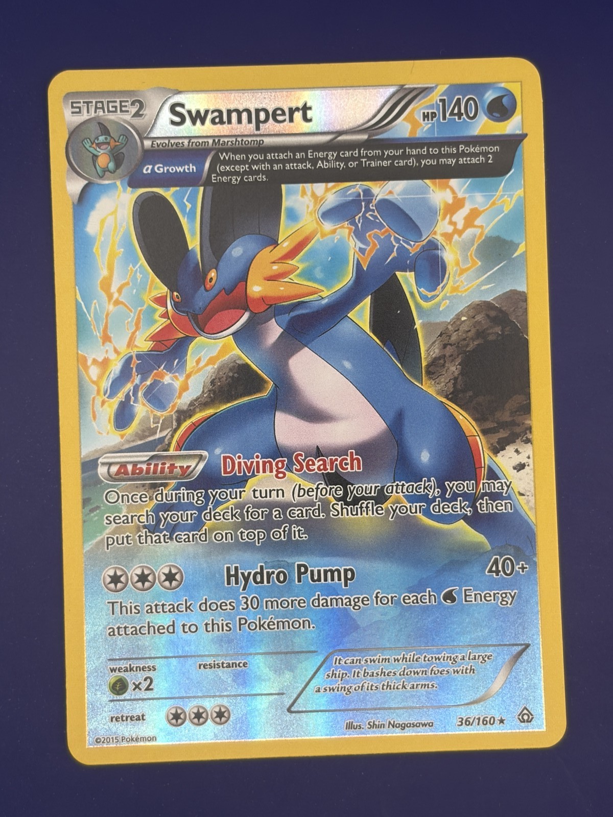 Swampert (Alpha) [PRC - 36/160] NM Pokemon XY - Primal Clash