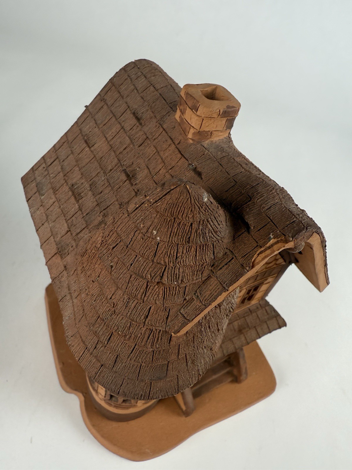 Handmade Clay Pottery 6” House For Tea Light Signed by Artist Candle Holder