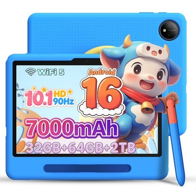 POCKAM P10 Kid Android Tablet für Kinder 10,1 Zoll 32 GB + 64 GB 7000 mAh 4 Core