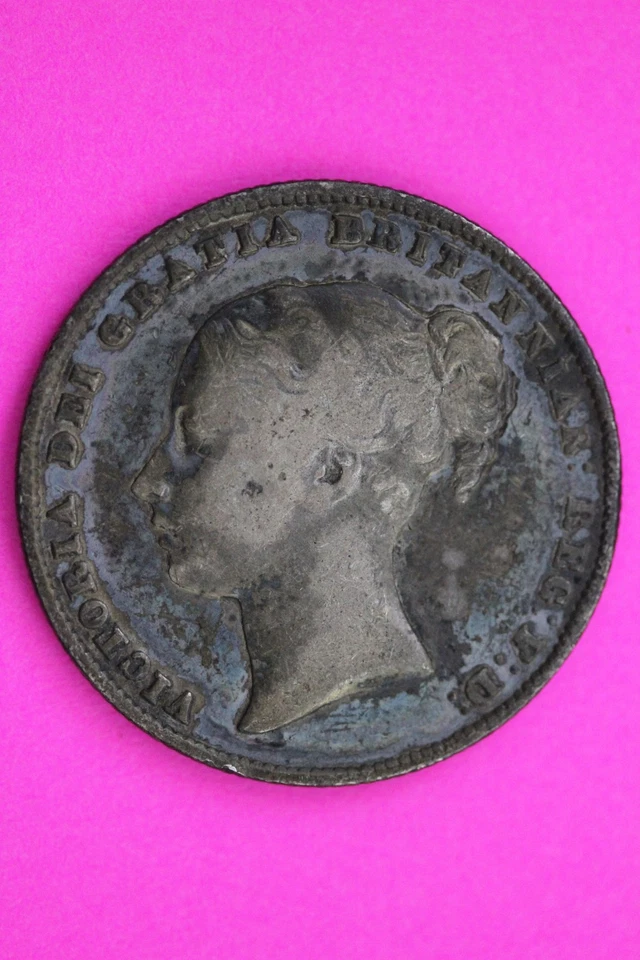 1861 United Kingdom 1 Shilling Silver Coin Guaranteed Authentic & Genuine 2182 - Image 2 of 3