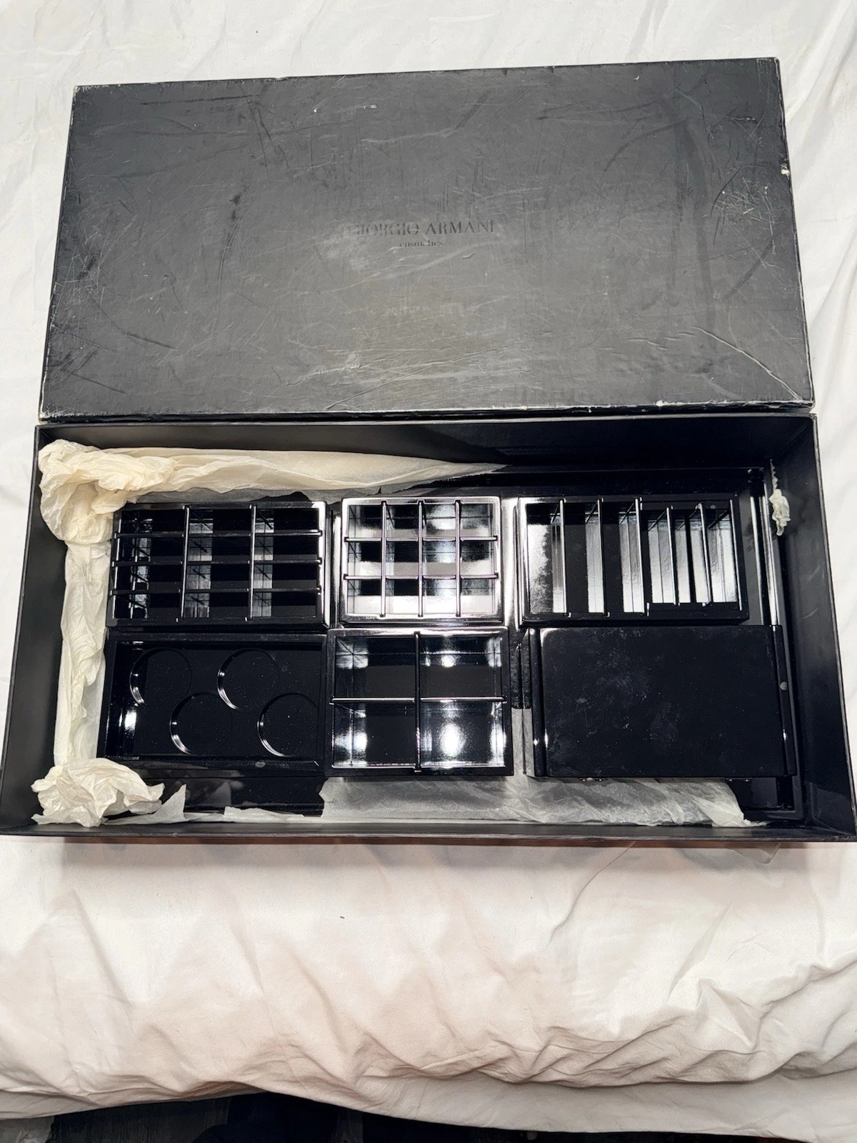 Giorgio Armani Cosmetics Display Tray Organizer Empty Store Cases NIB