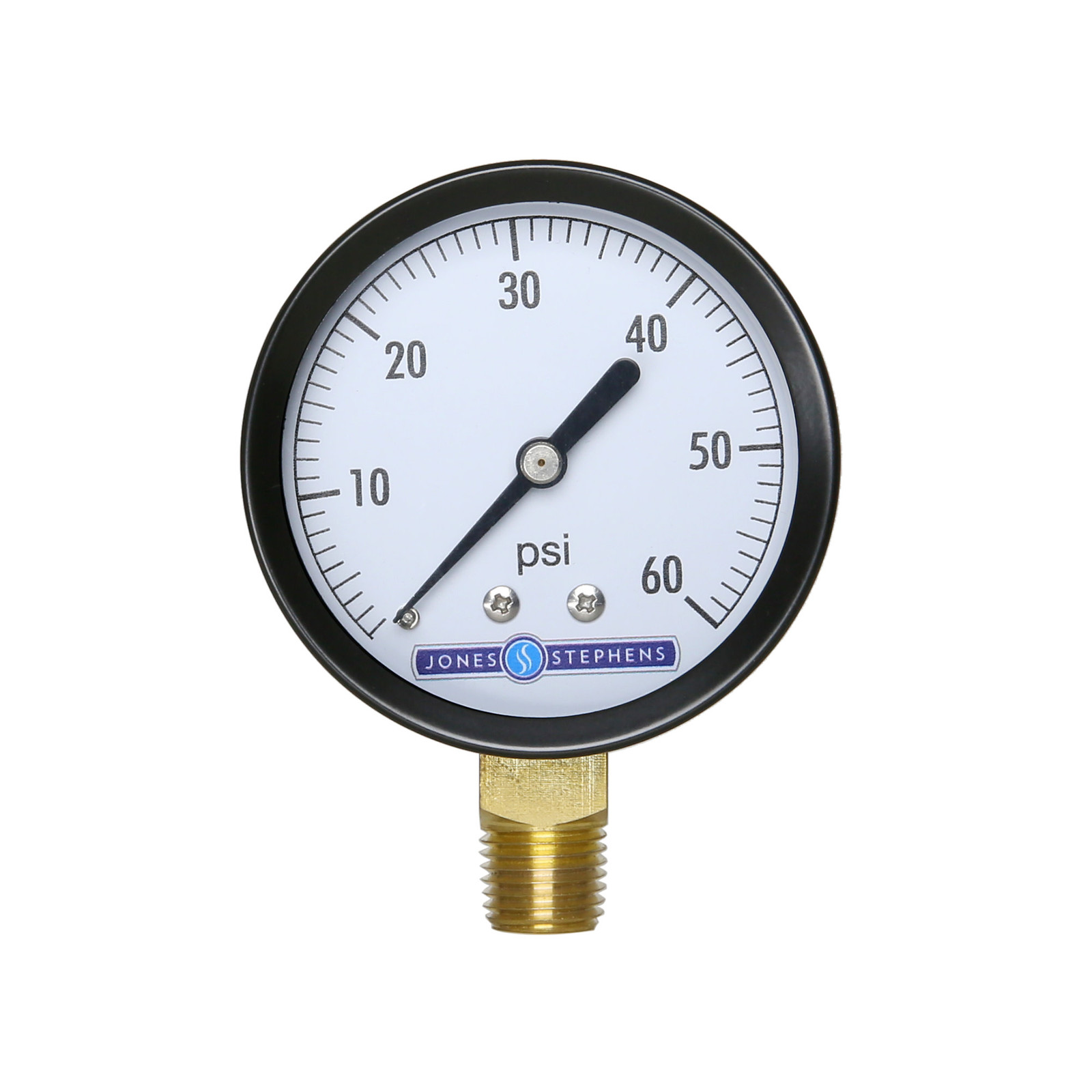 Jones Stephens G61060 2-1/2 Inch 60 PSI High-Pressure Gauge
