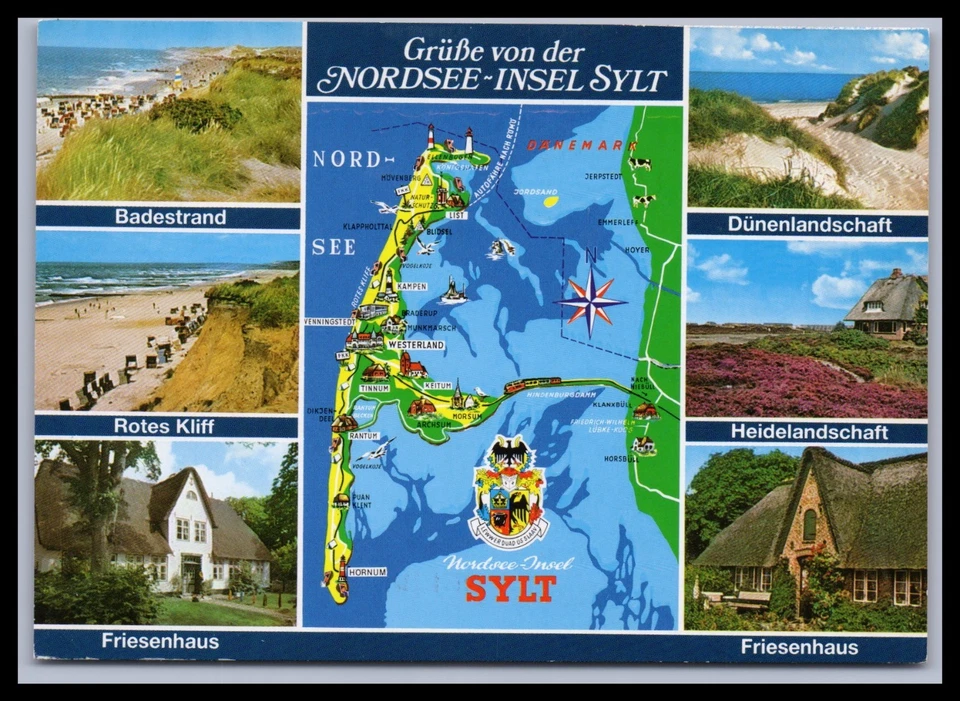 Ansichtskarte Nordseeinsel Sylt - Bild 1 von 2