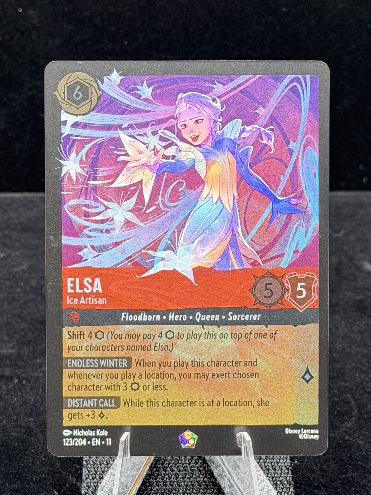 Disney Lorcana-Winterspell-Elsa-Ice Artisan-#123-Cold Foil-M/NM