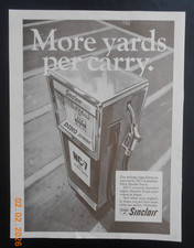 1968 Sinclair Dino Supreme gas pump PRINT AD Ford LTD 2 Door Hardtop test drive