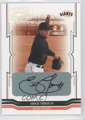 2005 Donruss Throwback Threads Signature Marks Erick Threets Rookie Auto RC 0q4