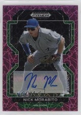 2022 Panini Prizm Draft Picks Neon Pink Velocity Nick Morabito #PDP75 Auto z7d