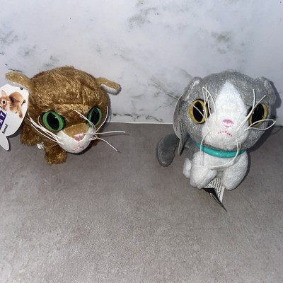 2 The Cat McDonalds 3  Plush Scottish Fold Somali Stuffed Animal Toy Set