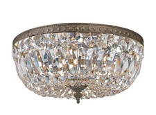 Crystorama 712-EB-CL-MWP Richmond 3-Light Hand Cut Crystal Flush Mount