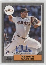 2022 Update 1987 Topps Baseball Black 71/199 Kervin Castro #87BA-KC Auto 4l8