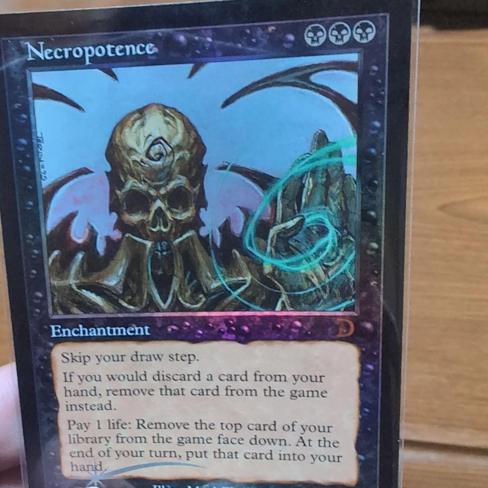 Necropotence Foil Magic The Gathering English Card Used - Image 3 of 4