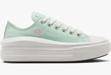 Converse Chuck Taylor All Star Move Platform Low Summer Embroidery Womens Sz 7.5