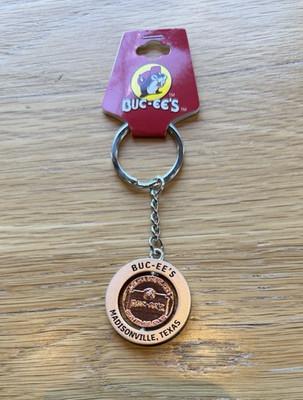 Buc-ee's Logo Spinner Keychain, Key Ring - Madisonville, Texas Store