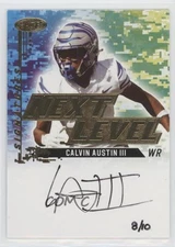 2022 High Series Next Level Signatures Gold /10 Calvin Austin III Rookie Auto RC