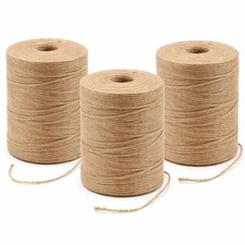 2mm 164FT, 600FT, 1200FT, 1800FT Natural Jute Twine String, 3 Pack of 600FT