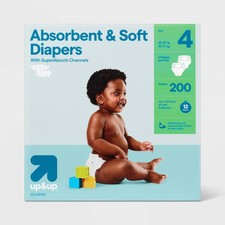 Disposable Diapers - Size 4 - 200ct - up up