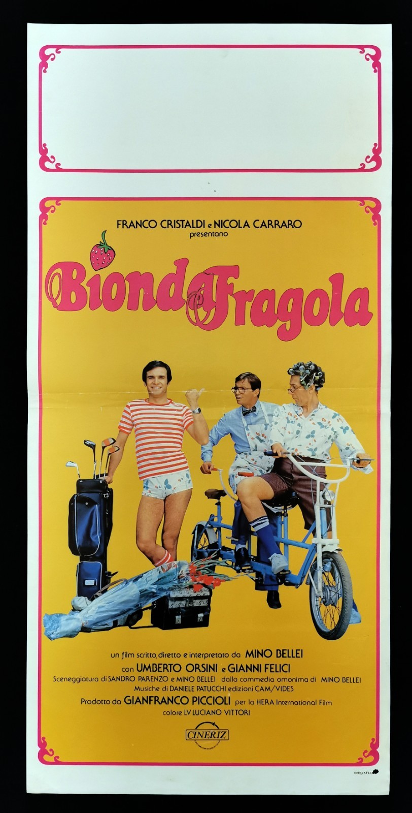 Locandina originale film Bionda fragola (1980) - Regia di Mino Bellei