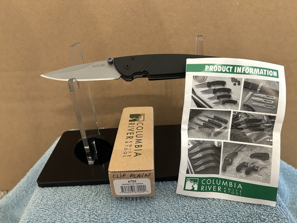NOS (New Old Stock) CRKT Mirage 6702 still in its original box — a collectible folding knife from a respected maker that's never been carried, just waiting to be discovered.