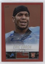 2014 Hot Rookies Rookie Fat Pack Red Prizm Signatures 1/2 Eric Ebron Auto 0q21