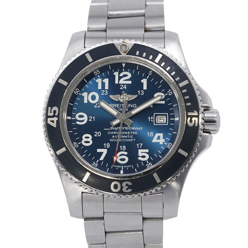 BREITLING Superocean II 44mm Stainless Steel Blue Dial A17392D...