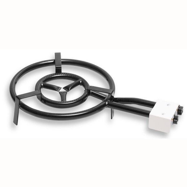 Quemador de gas de doble anillo para paella 40-20 cm adecuado para sartén para paella Ø 30 a 60 cm