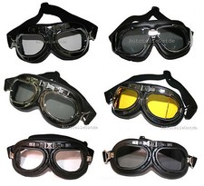 Motorradbrille Oldtimer Brille Retro Motorrad...