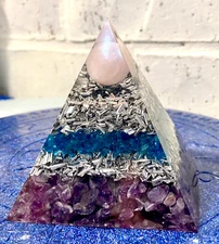 Amethyst Crystal Sphere Orgonite Pyramid Obsidian