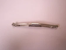 1-13/16" White Gold Plated Vintage SWANK B&W PLATE Collar Bar L45