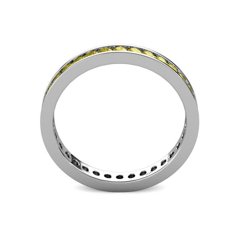 TriJewels Yellow Sapphire Channel Set Eternity Ring 1 ctw TriJewels Yellow Sapphire Channel Set Eternity Ring 1 ctw