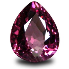 1.19 ct AAA Grand looking Pear Shape 7 x 6 mm Pinkish Red Rhodolite Garnet