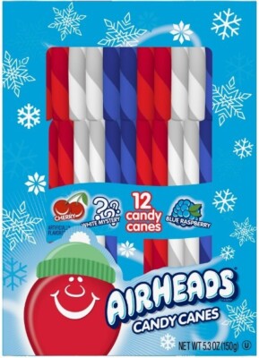 MHD! 2x AIRHEADS 'Frucht' Candy Canes Zuckerstangen a 12 Stück a 150gr ImportUSA