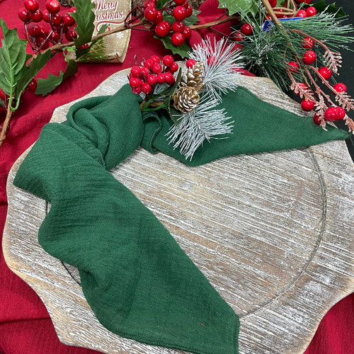 Coffret 4 Serviettes De Table ROUGE 100% Coton Fabriqué En France