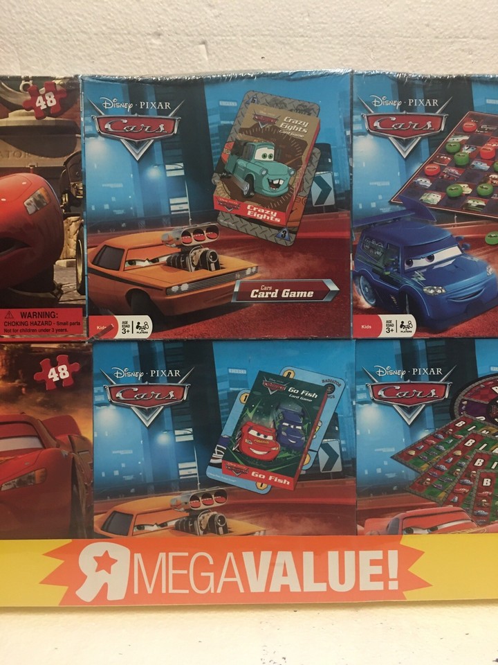 Disney Pixar Cars 6 Pack Card Game and Puzzles Toys R US Exclusive New ...