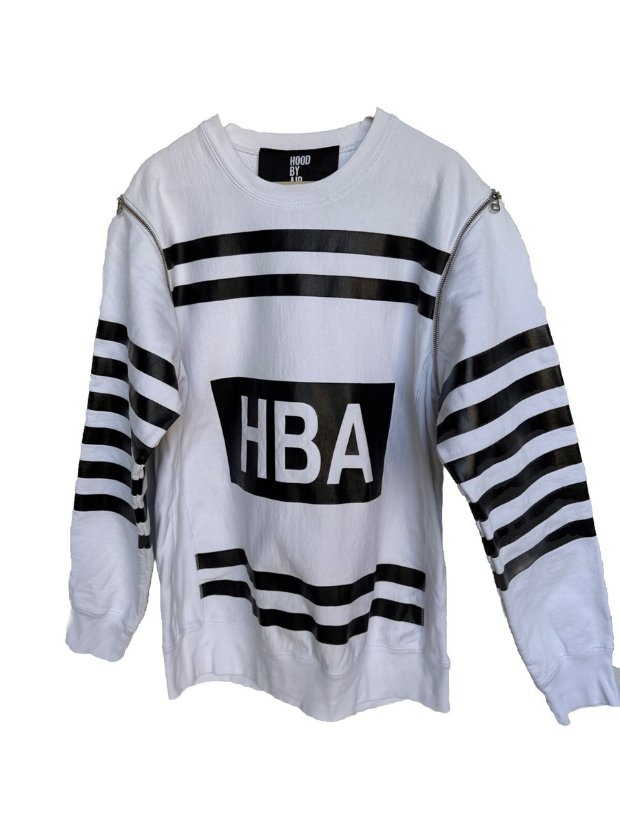 HOOD BY AIR HBA Sweatshirt White/Black Hood By Air HBA