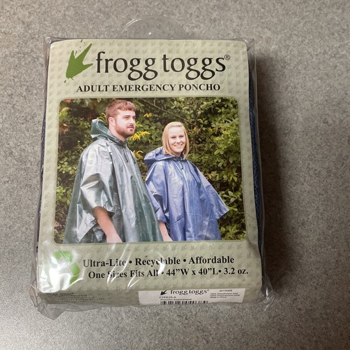 Frogg Toggs Blue Adult Emergency Poncho 