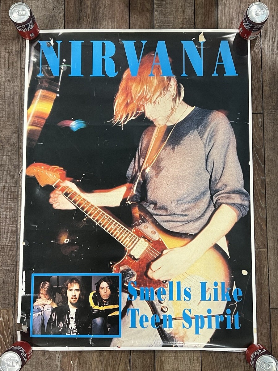 Nirvana Kurt Cobain Smells Like Teen Spirit Poster Vintage