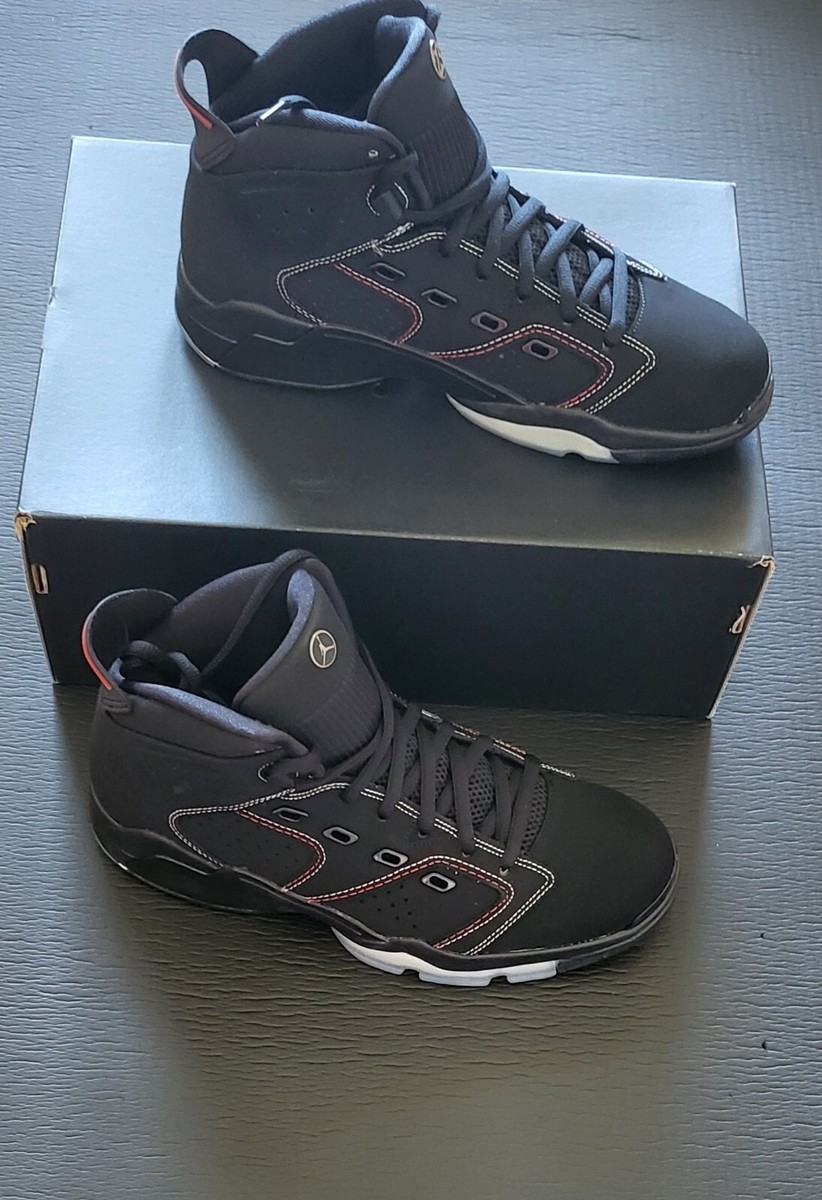 Nike Jordan 6-17-23 Black White Red Contrast Sneakers Men display picture 1