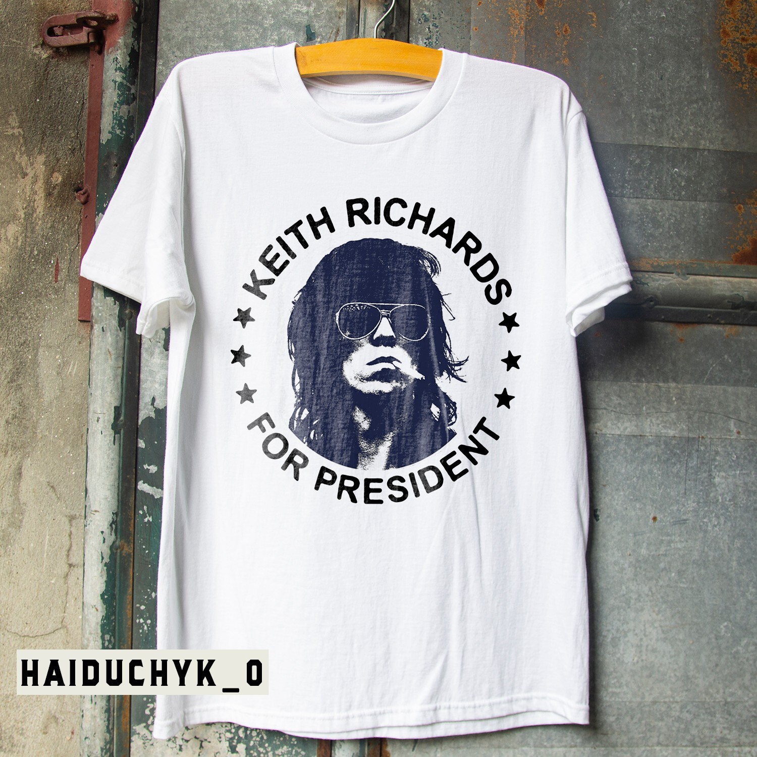 Keith Richards For President Unisex White T-shirt Size S-5XL