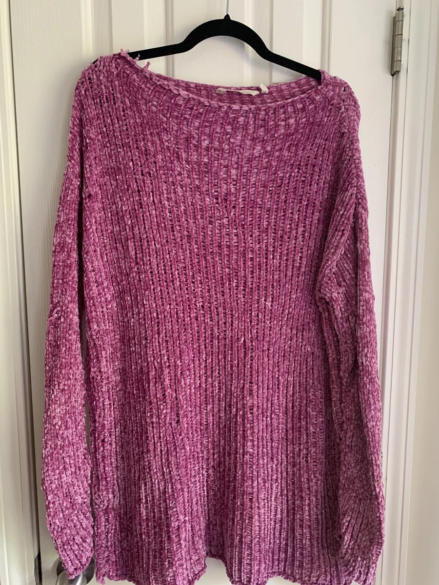 Soft Surroundings Chenille Sweater Size Large *some Loose Weaving*