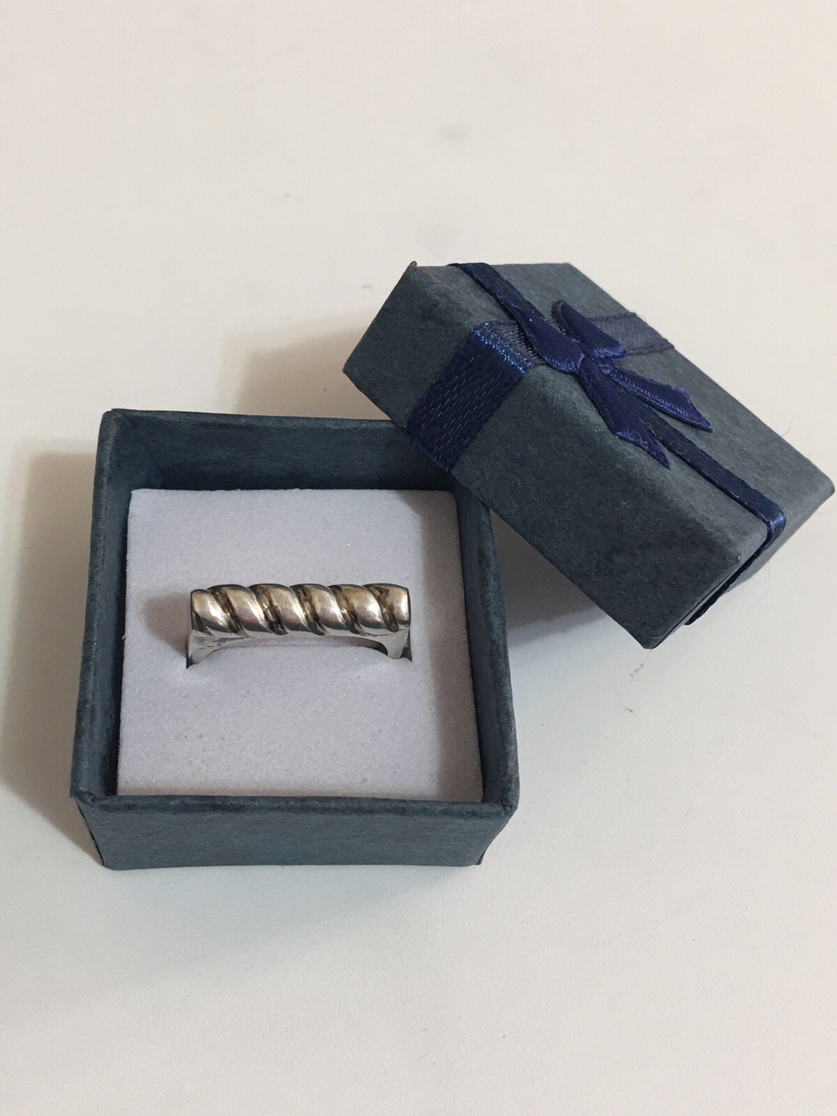 925 Solid Sterling Silver Unique Twisted Bar Ring… - image 4