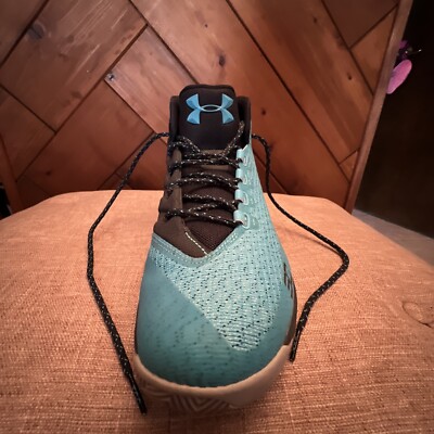 Men\'s 11.5 Under Armour Curry Mid Peacock Blue Shoes 1269279-458 Warriors Ant Men main image 3