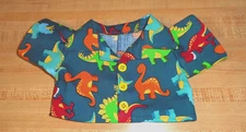DINOSAUR DINOSAURS SHIRT W/ yellow BUTTONS for 16-17" CPK Cabbage Patch Kids 